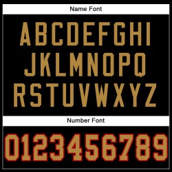 Custom Black Old Gold-Red Mesh Authentic Football Jersey Custom Black Old Gold-Red Mesh Authentic Football Jersey